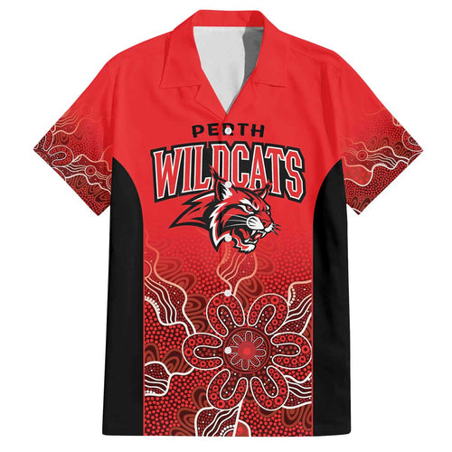 Basketball Custom Perth Family Matching Off The Shoulder Long Sleeve Dress and Hawaiian Shirt Simple Australian Dot Art - Aussie Hoodie