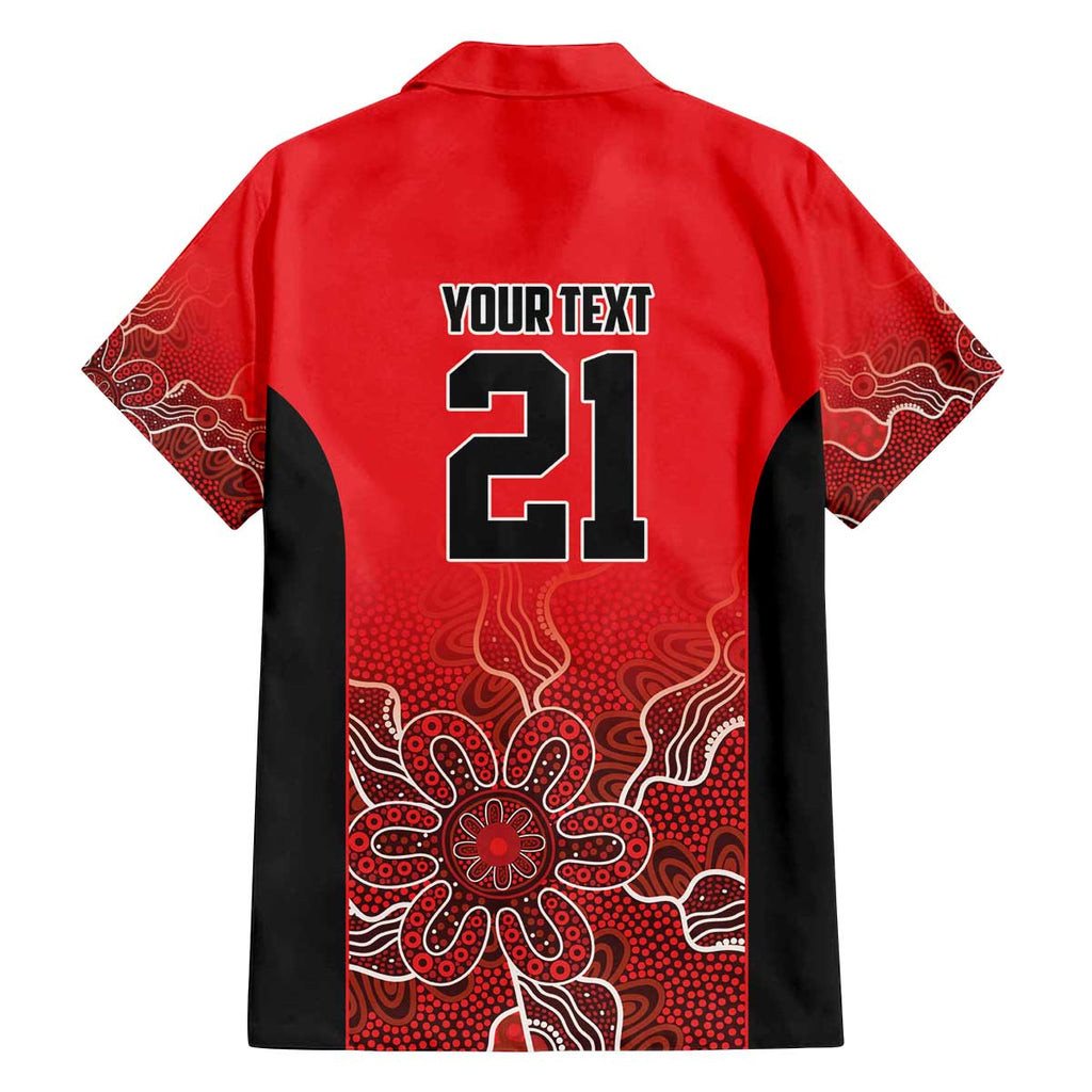 Basketball Custom Perth Family Matching Off The Shoulder Long Sleeve Dress and Hawaiian Shirt Simple Australian Dot Art - Aussie Hoodie