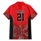 Basketball Custom Perth Family Matching Off The Shoulder Long Sleeve Dress and Hawaiian Shirt Simple Australian Dot Art - Aussie Hoodie
