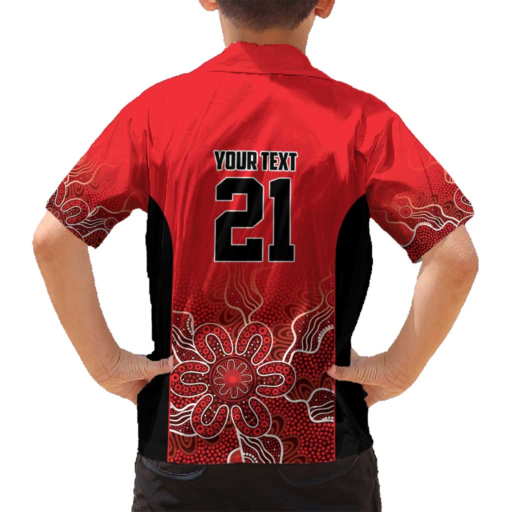Basketball Custom Perth Family Matching Off Shoulder Maxi Dress and Hawaiian Shirt Simple Australian Dot Art - Aussie Hoodie