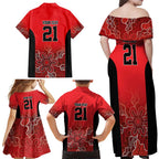 Basketball Custom Perth Family Matching Off Shoulder Maxi Dress and Hawaiian Shirt Simple Australian Dot Art - Aussie Hoodie