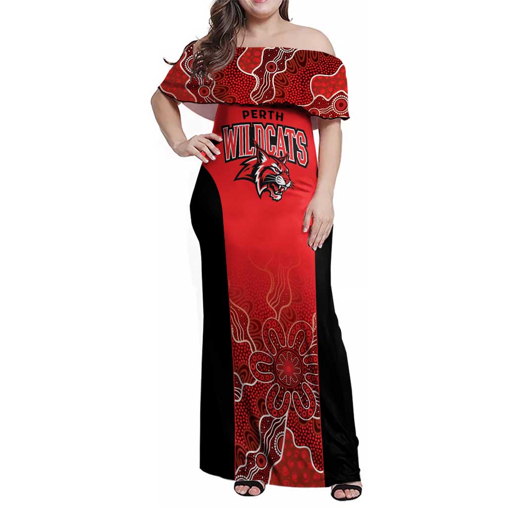 Basketball Custom Perth Family Matching Off Shoulder Maxi Dress and Hawaiian Shirt Simple Australian Dot Art - Aussie Hoodie