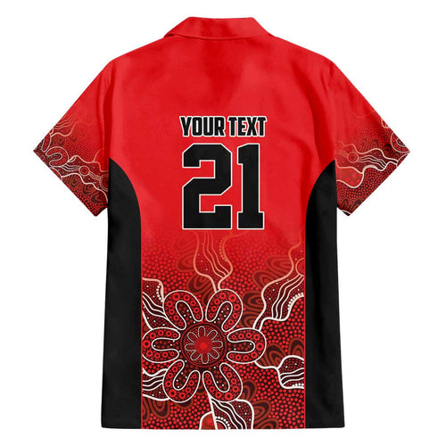 Basketball Custom Perth Family Matching Puletasi and Hawaiian Shirt Simple Australian Dot Art - Aussie Hoodie