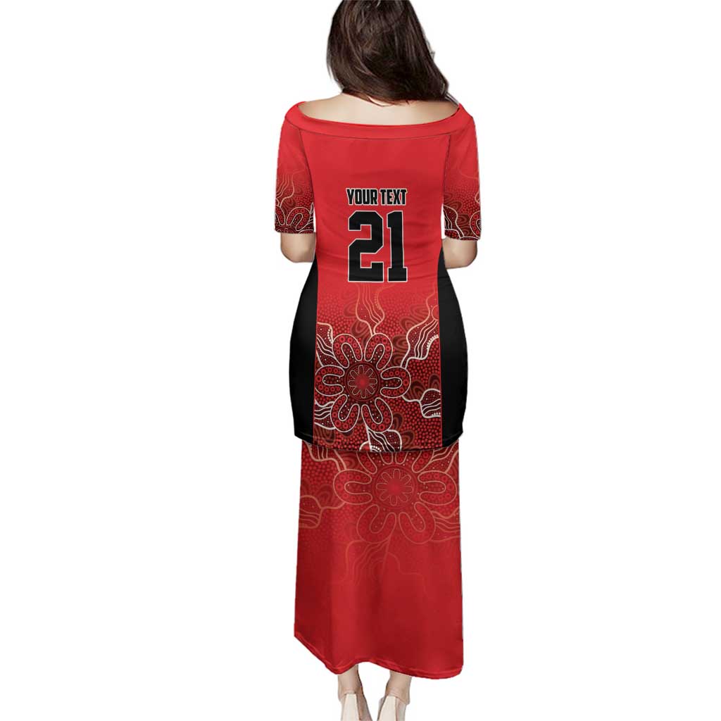 Basketball Custom Perth Family Matching Puletasi and Hawaiian Shirt Simple Australian Dot Art - Aussie Hoodie