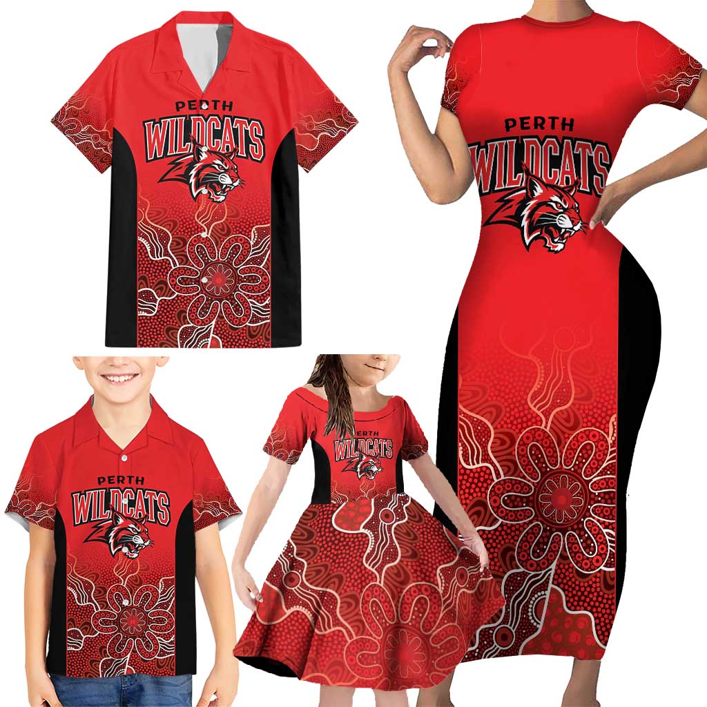 Basketball Custom Perth Family Matching Short Sleeve Bodycon Dress and Hawaiian Shirt Simple Australian Dot Art - Aussie Hoodie
