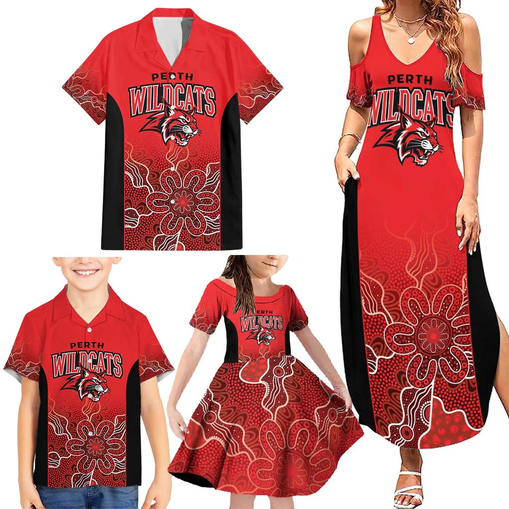 Basketball Custom Perth Family Matching Summer Maxi Dress and Hawaiian Shirt Simple Australian Dot Art - Aussie Hoodie