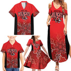 Basketball Custom Perth Family Matching Summer Maxi Dress and Hawaiian Shirt Simple Australian Dot Art - Aussie Hoodie