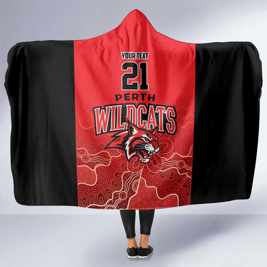 Basketball Custom Perth Hooded Blanket Simple Australian Dot Art - Aussie Hoodie