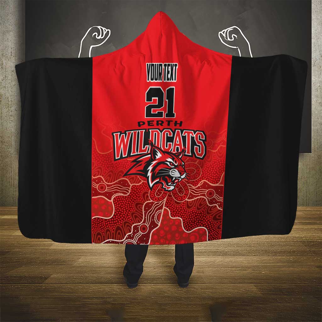 Basketball Custom Perth Hooded Blanket Simple Australian Dot Art - Aussie Hoodie