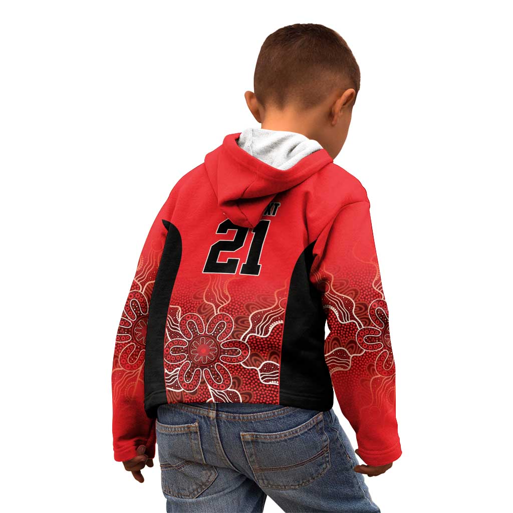 Basketball Custom Perth Kid Hoodie Simple Australian Dot Art - Aussie Hoodie