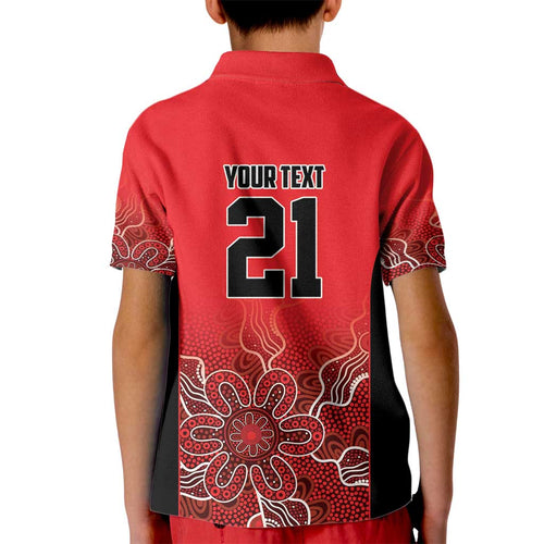 Basketball Custom Perth Kid Polo Shirt Simple Australian Dot Art - Aussie Hoodie