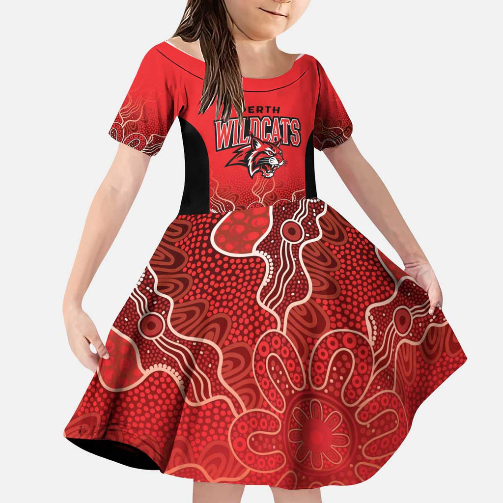 Basketball Custom Perth Kid Short Sleeve Dress Simple Australian Dot Art - Aussie Hoodie