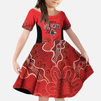 Basketball Custom Perth Kid Short Sleeve Dress Simple Australian Dot Art - Aussie Hoodie
