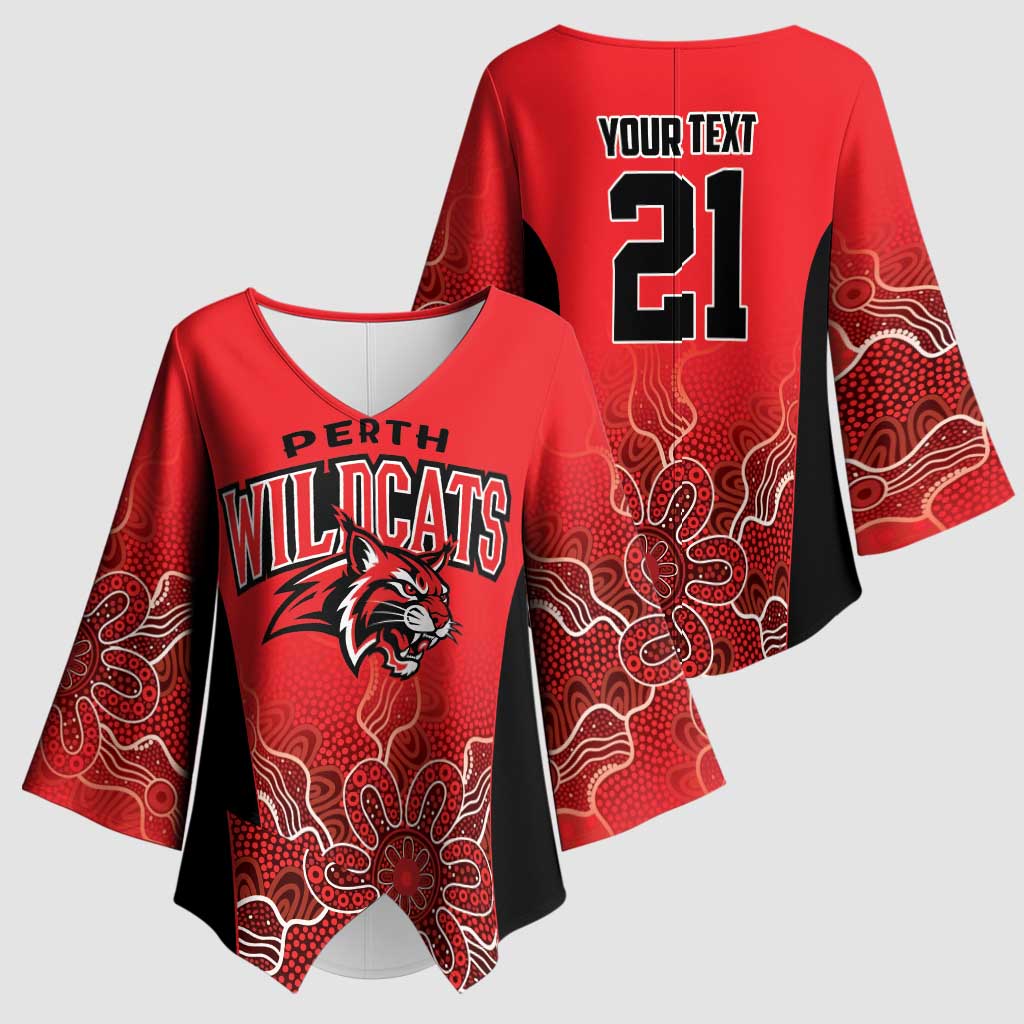 Basketball Custom Perth Kimono Sleeve Blouse Simple Australian Dot Art - Aussie Hoodie