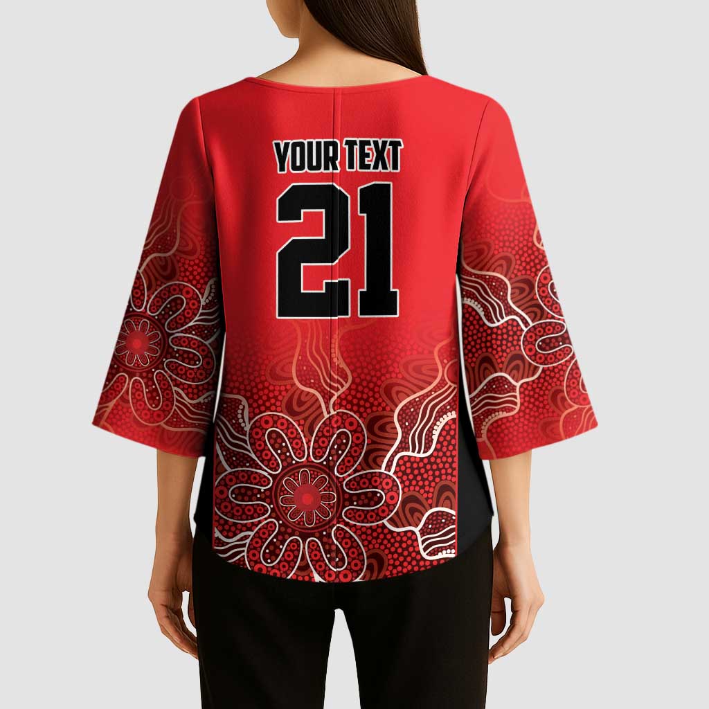 Basketball Custom Perth Kimono Sleeve Blouse Simple Australian Dot Art - Aussie Hoodie