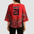 Basketball Custom Perth Kimono Sleeve Blouse Simple Australian Dot Art - Aussie Hoodie