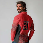 Basketball Custom Perth Long Sleeve Polo Shirt Simple Australian Dot Art - Aussie Hoodie