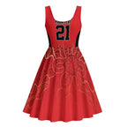 Basketball Custom Perth Midi Dress Simple Australian Dot Art - Aussie Hoodie