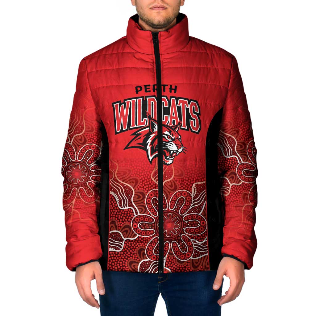 Basketball Custom Perth Padded Jacket Simple Australian Dot Art - Aussie Hoodie