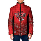 Basketball Custom Perth Padded Jacket Simple Australian Dot Art - Aussie Hoodie