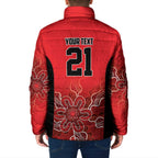 Basketball Custom Perth Padded Jacket Simple Australian Dot Art - Aussie Hoodie