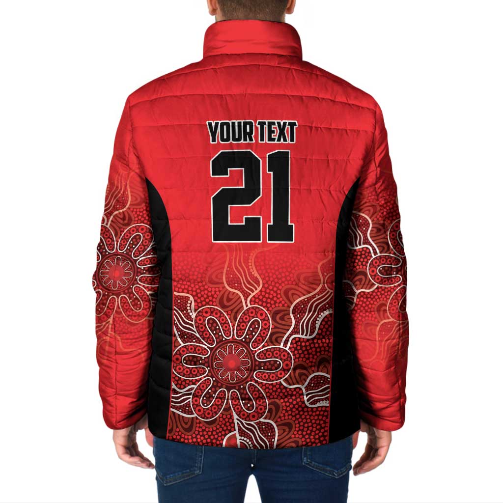 Basketball Custom Perth Padded Jacket Simple Australian Dot Art - Aussie Hoodie