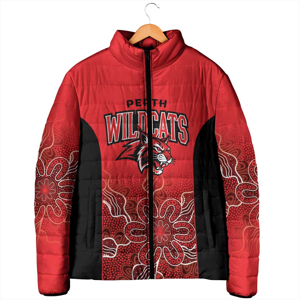 Basketball Custom Perth Padded Jacket Simple Australian Dot Art - Aussie Hoodie