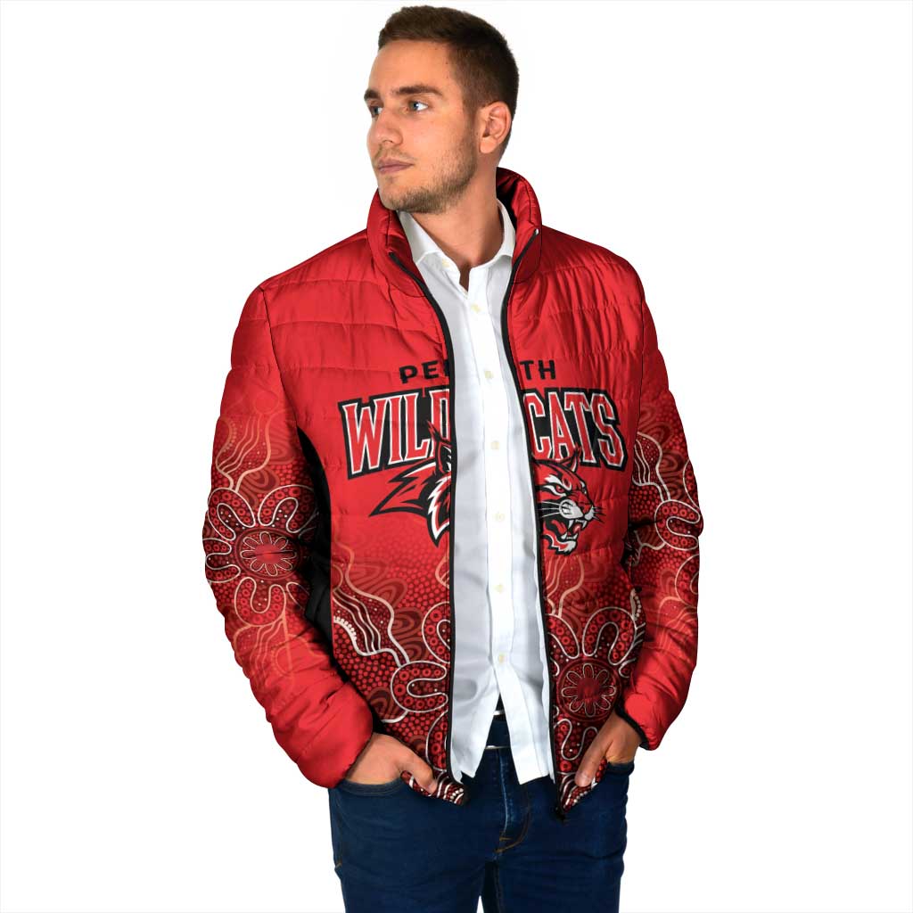 Basketball Custom Perth Padded Jacket Simple Australian Dot Art - Aussie Hoodie