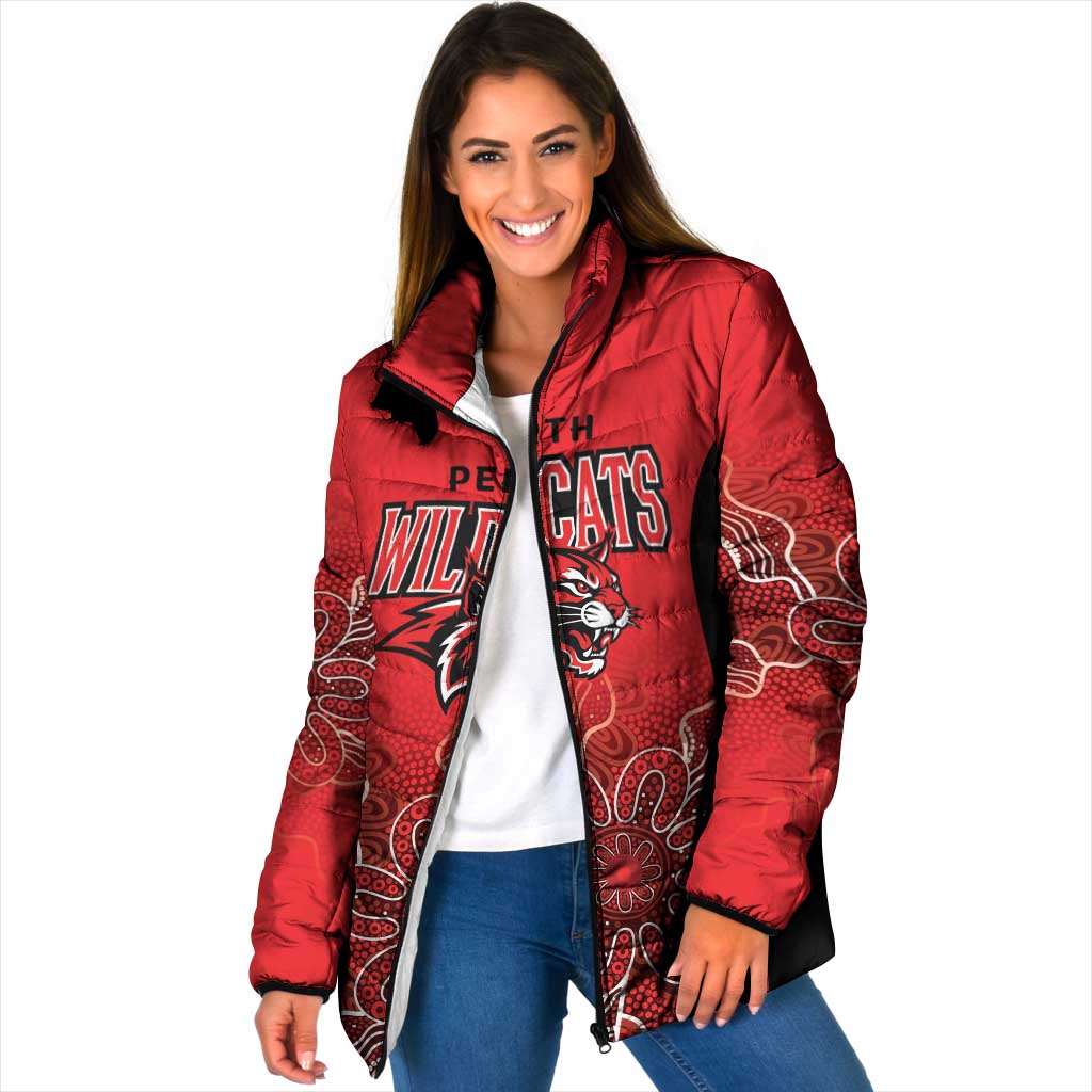 Basketball Custom Perth Padded Jacket Simple Australian Dot Art - Aussie Hoodie