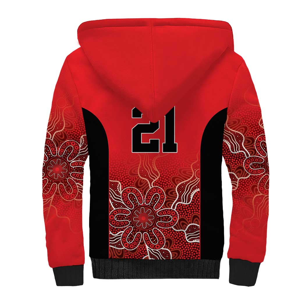 Basketball Custom Perth Sherpa Hoodie Simple Australian Dot Art - Aussie Hoodie