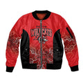 Basketball Custom Perth Sleeve Zip Bomber Jacket Simple Australian Dot Art - Aussie Hoodie