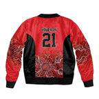 Basketball Custom Perth Sleeve Zip Bomber Jacket Simple Australian Dot Art - Aussie Hoodie