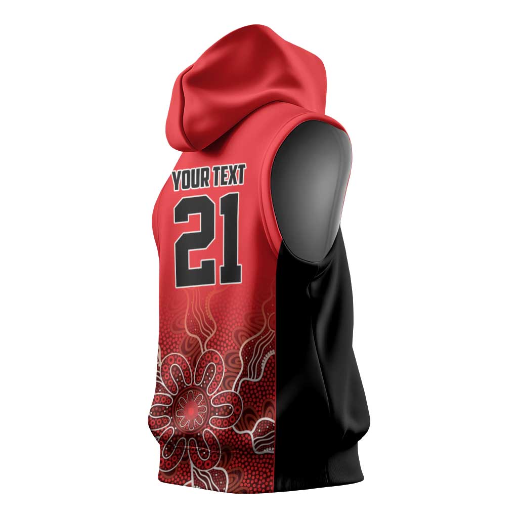 Basketball Custom Perth Sleeveless Hoodie Simple Australian Dot Art - Aussie Hoodie