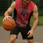 Basketball Custom Perth Sleeveless Hoodie Simple Australian Dot Art - Aussie Hoodie