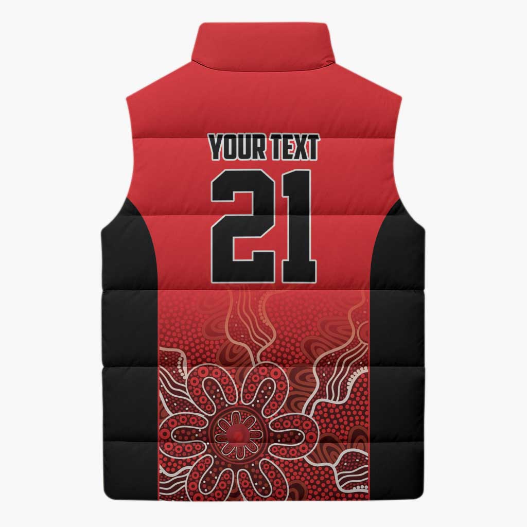 Basketball Custom Perth Sleeveless Puffer Jacket Simple Australian Dot Art - Aussie Hoodie