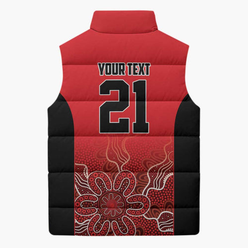 Basketball Custom Perth Sleeveless Puffer Jacket Simple Australian Dot Art - Aussie Hoodie