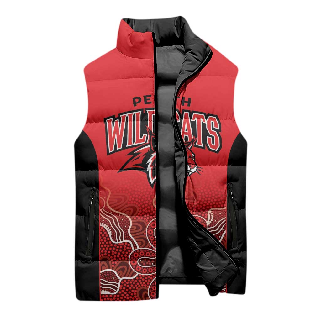 Basketball Custom Perth Sleeveless Puffer Jacket Simple Australian Dot Art - Aussie Hoodie