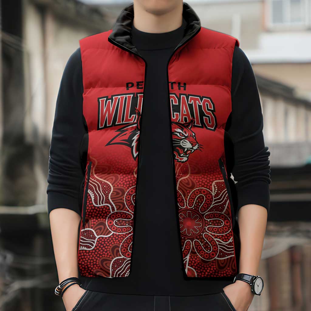 Basketball Custom Perth Sleeveless Puffer Jacket Simple Australian Dot Art - Aussie Hoodie