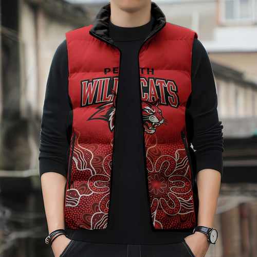 Basketball Custom Perth Sleeveless Puffer Jacket Simple Australian Dot Art - Aussie Hoodie