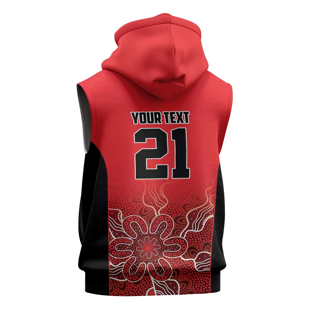 Basketball Custom Perth Sleeveless Zip Hoodie Simple Australian Dot Art LT9