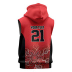 Basketball Custom Perth Sleeveless Zip Hoodie Simple Australian Dot Art LT9