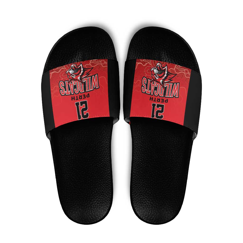 Basketball Custom Perth Slide Sandals Simple Australian Dot Art - Aussie Hoodie