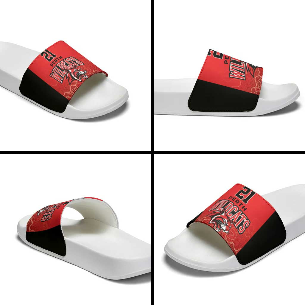 Basketball Custom Perth Slide Sandals Simple Australian Dot Art - Aussie Hoodie