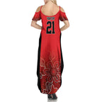 Basketball Custom Perth Summer Maxi Dress Simple Australian Dot Art - Aussie Hoodie