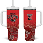 Basketball Custom Perth Tumbler With Handle Simple Australian Dot Art - Aussie Hoodie