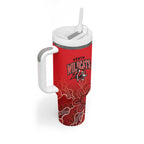 Basketball Custom Perth Tumbler With Handle Simple Australian Dot Art - Aussie Hoodie