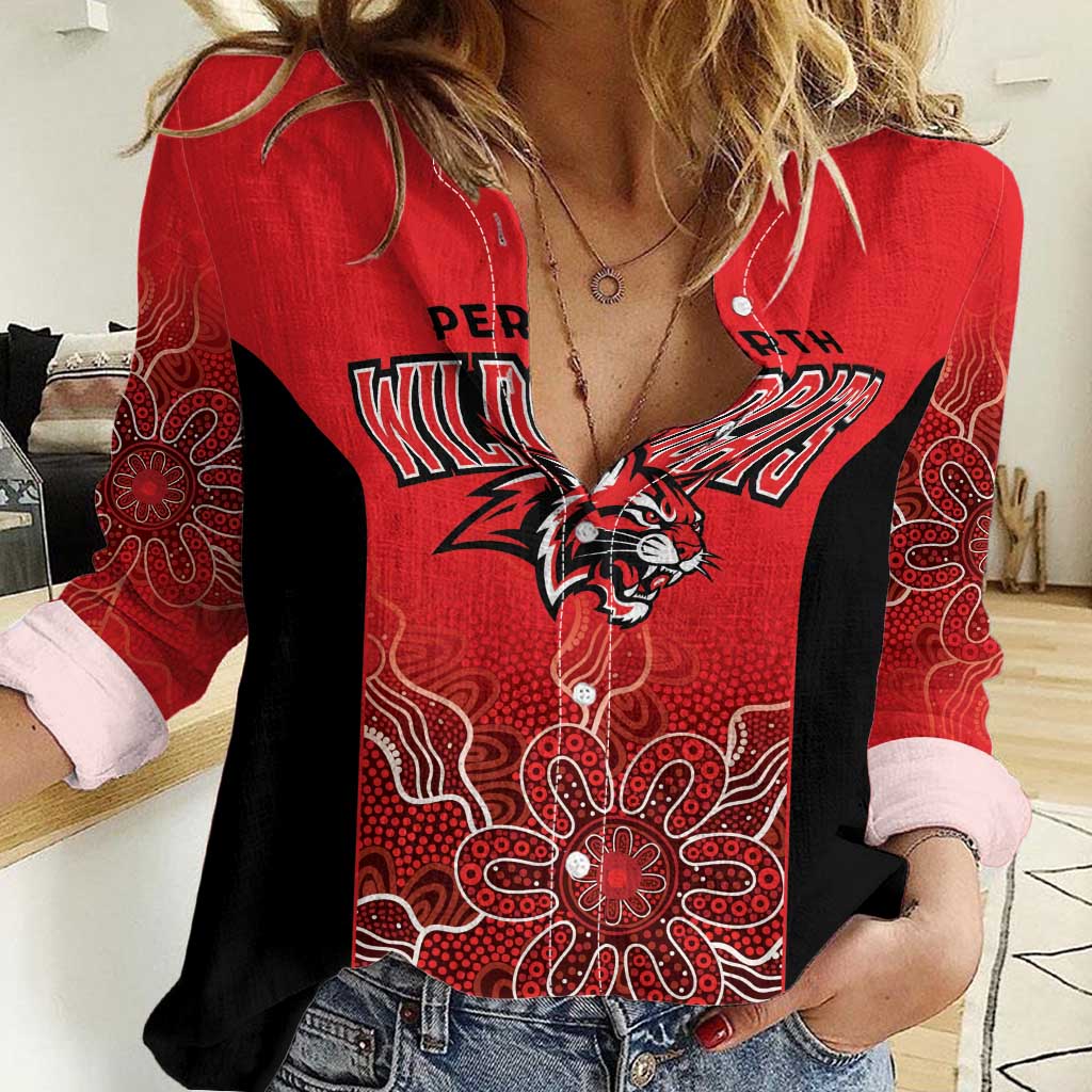 Basketball Custom Perth Women Casual Shirt Simple Australian Dot Art - Aussie Hoodie