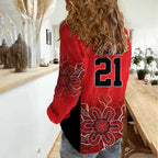 Basketball Custom Perth Women Casual Shirt Simple Australian Dot Art - Aussie Hoodie