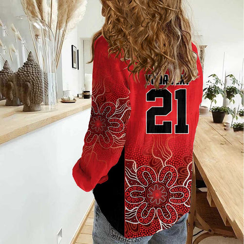 Basketball Custom Perth Women Casual Shirt Simple Australian Dot Art - Aussie Hoodie