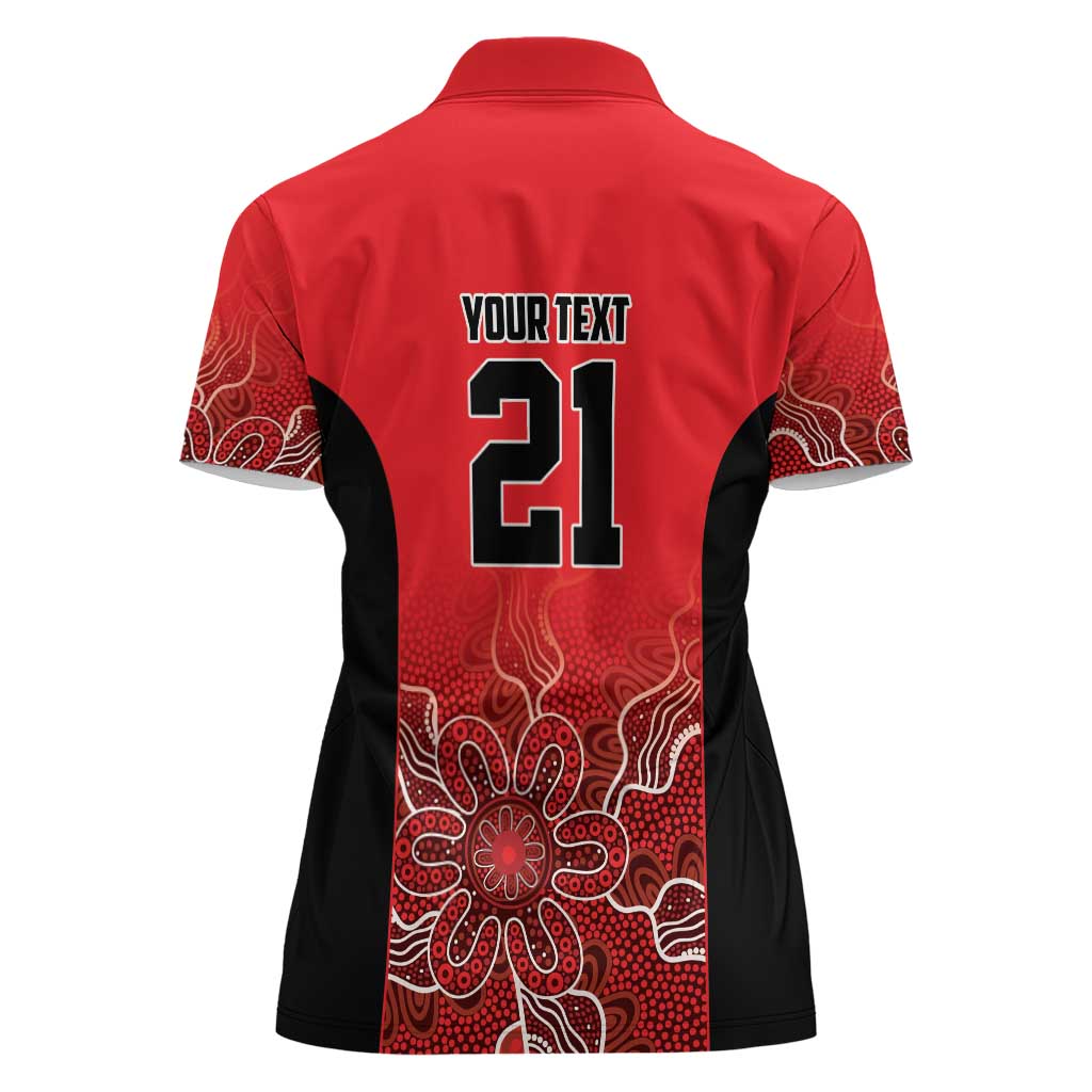 Basketball Custom Perth Women Polo Shirt Simple Australian Dot Art - Aussie Hoodie